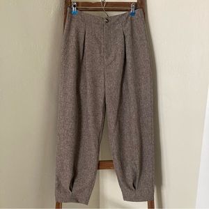 Brown Front Pleat Slacks